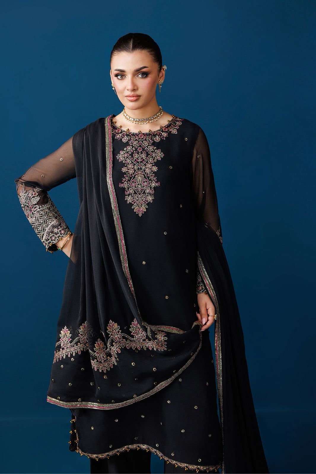 Alizeh Unstitch Chiffon Collection ZCUS-1009