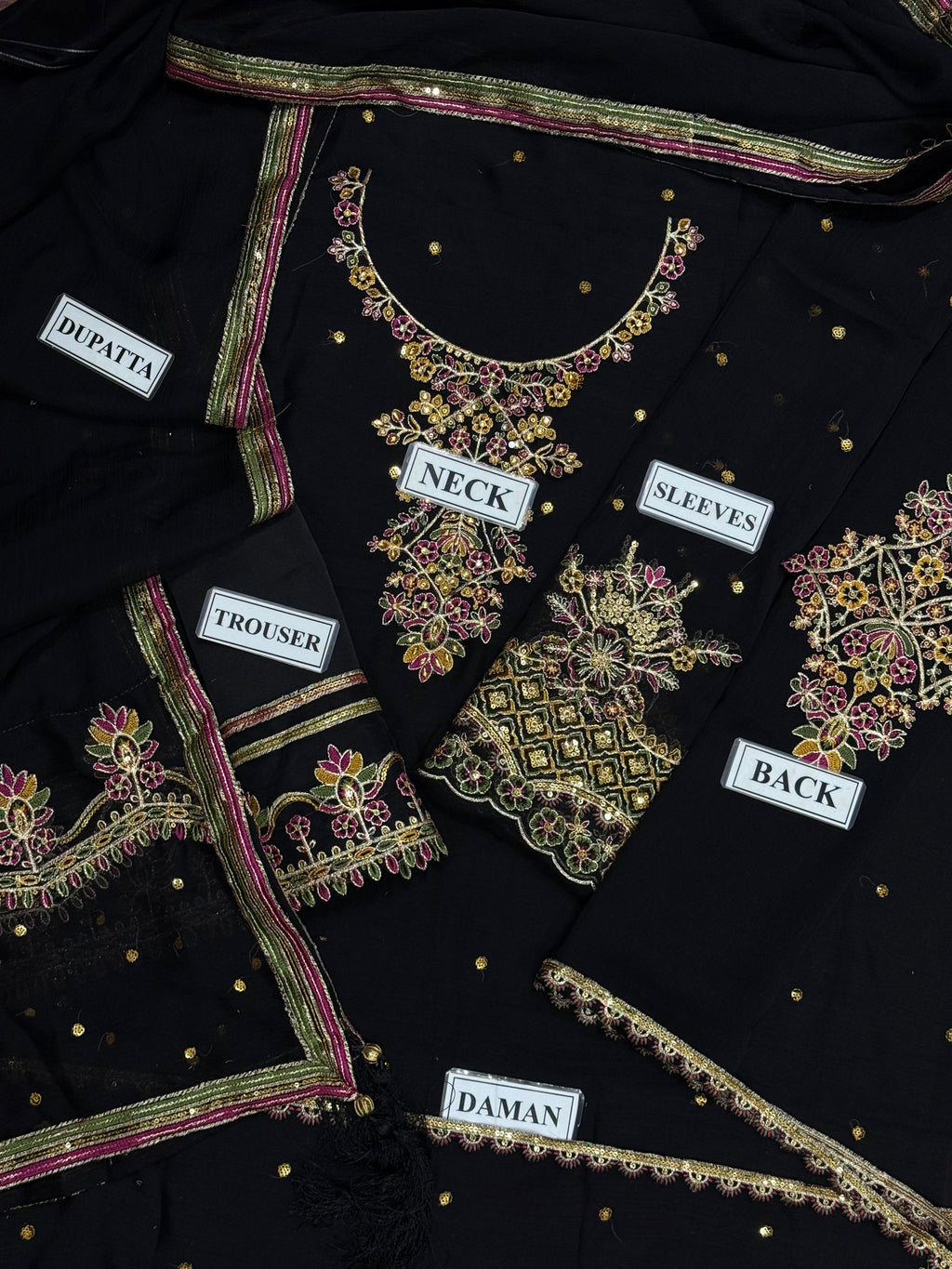 Alizeh Unstitch Chiffon Collection ZCUS-1009