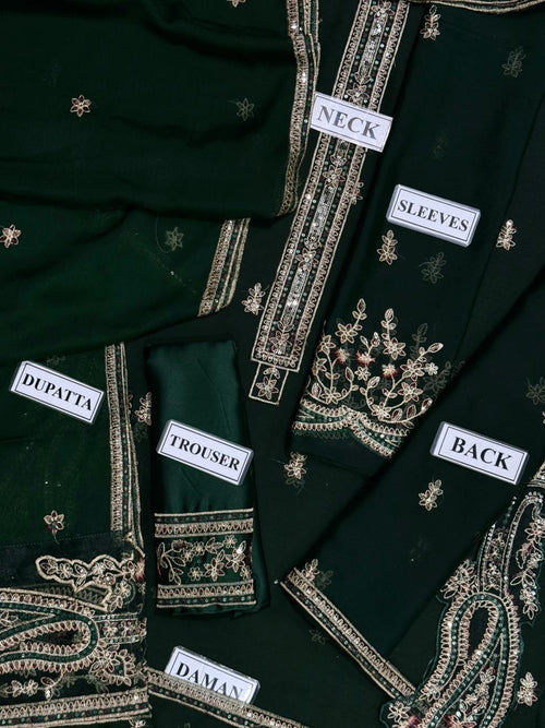 Alizeh Unstitch Chiffon Collection ZCUS-1013