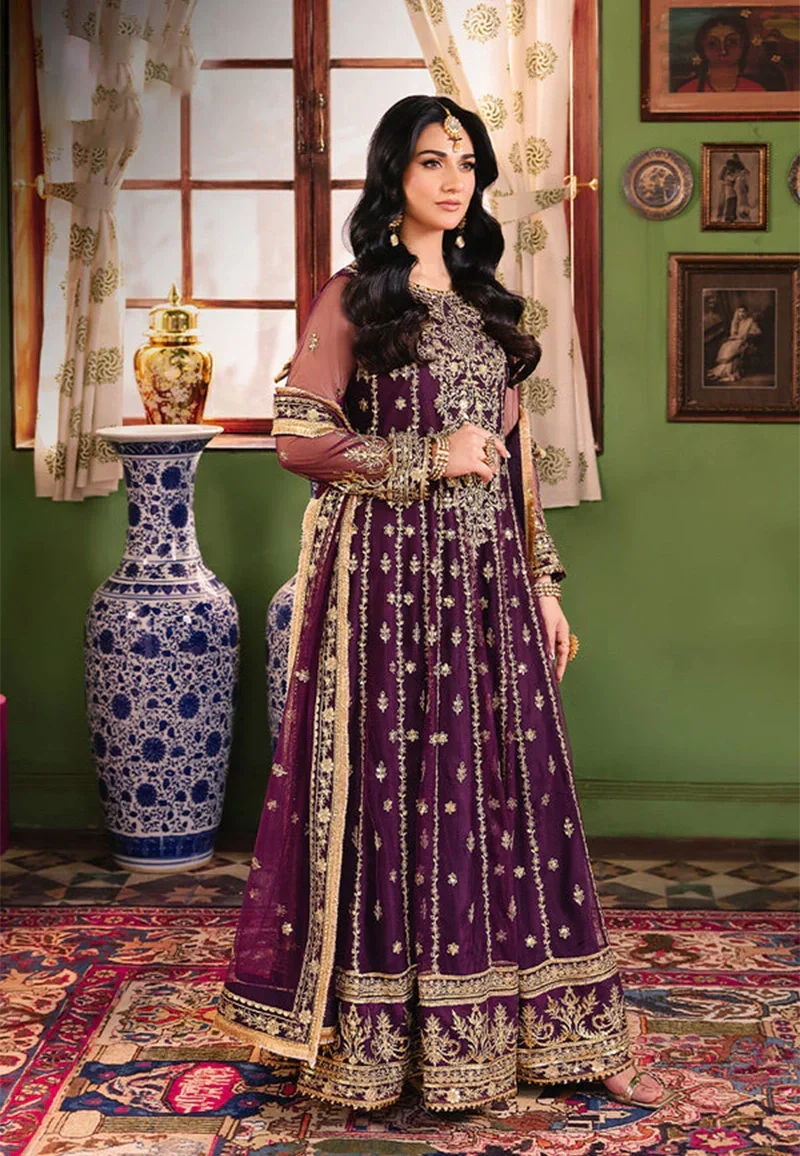 Asim Jofa Unstitched Net Frok Collection