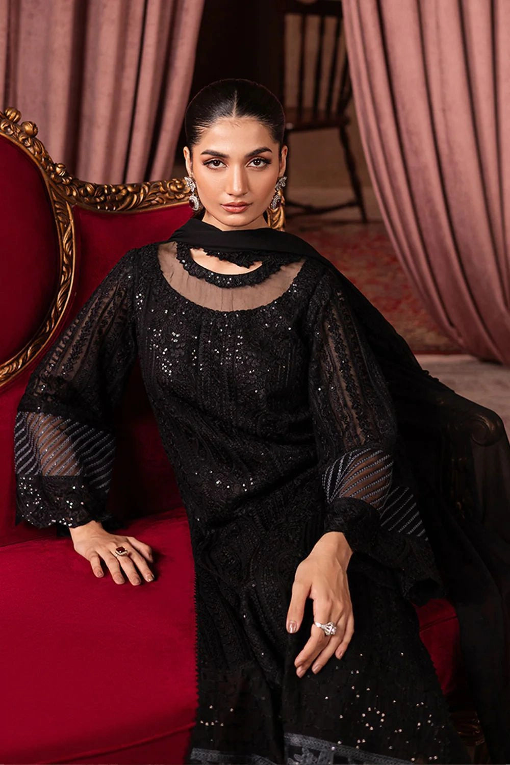 Azure Unstitch Chiffon Collection