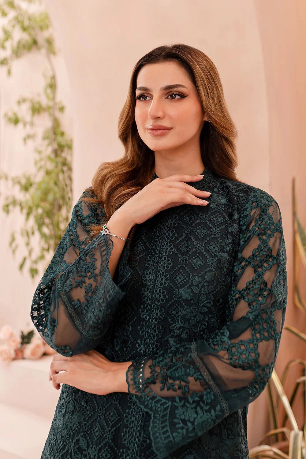 Azure Unstitch Organza Collection