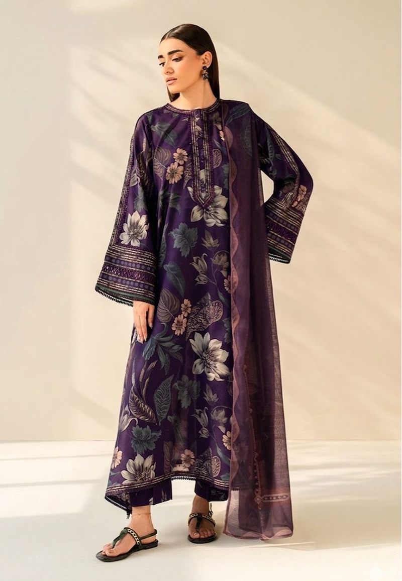 Baroque Unstitch Lawn Collection ZCUS-1005