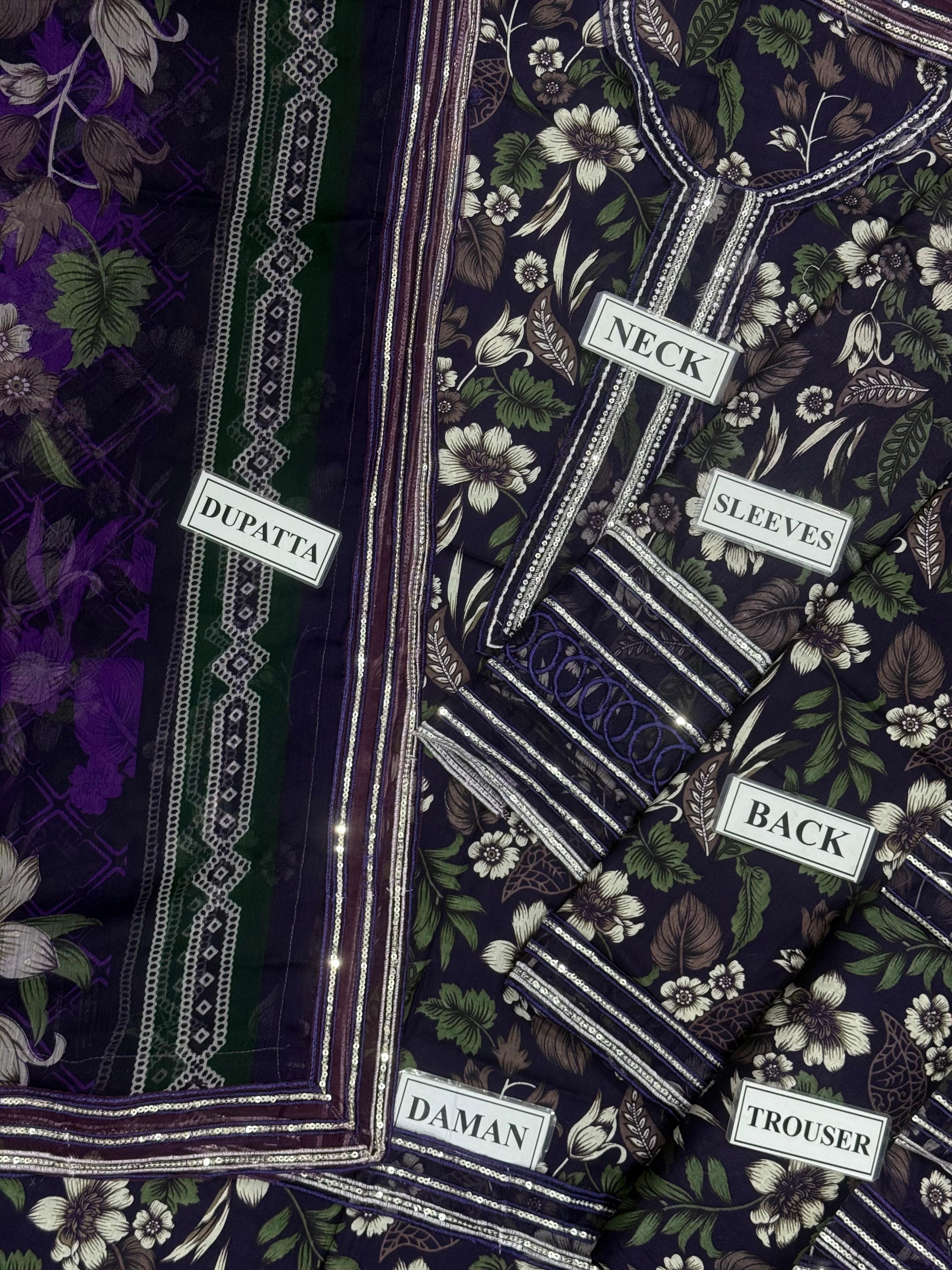 Baroque Unstitch Lawn Collection ZCUS-1005