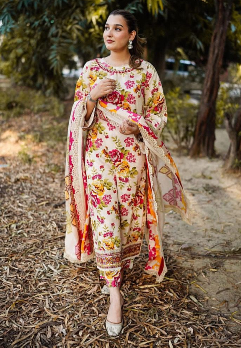 Baroque Unstitch Lawn Collection ZCUS-1014