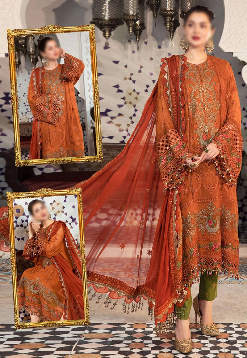 Maria B (3pcs Unstitch) Chiffon Collection