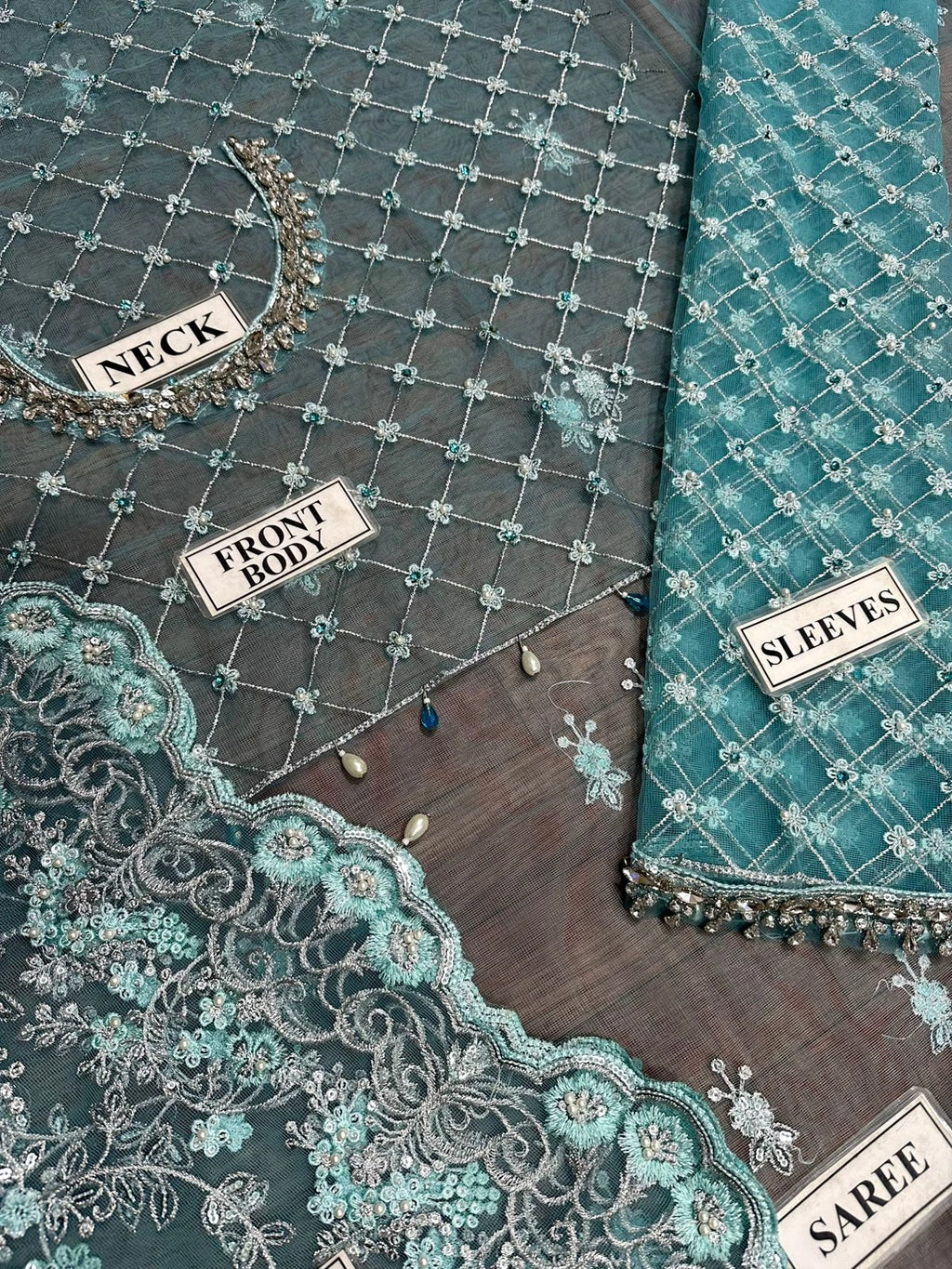 Maria B Unstitch Net Saree Collection