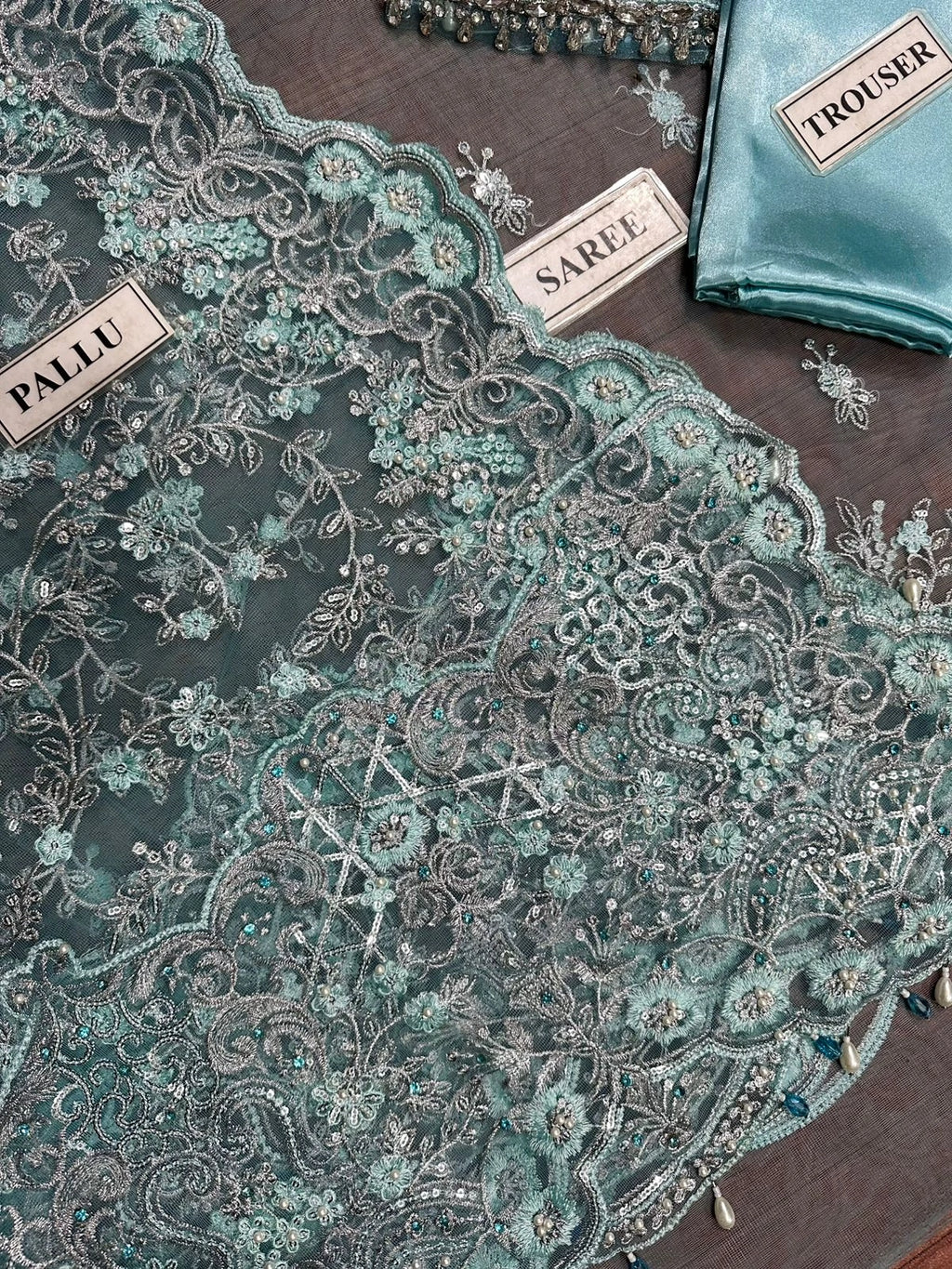 Maria B Unstitch Net Saree Collection