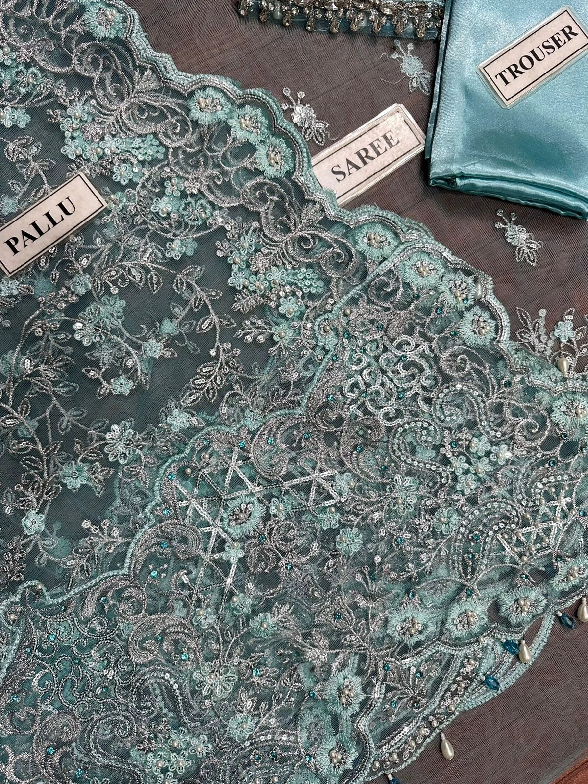 Maria B Unstitch Net Saree Collection