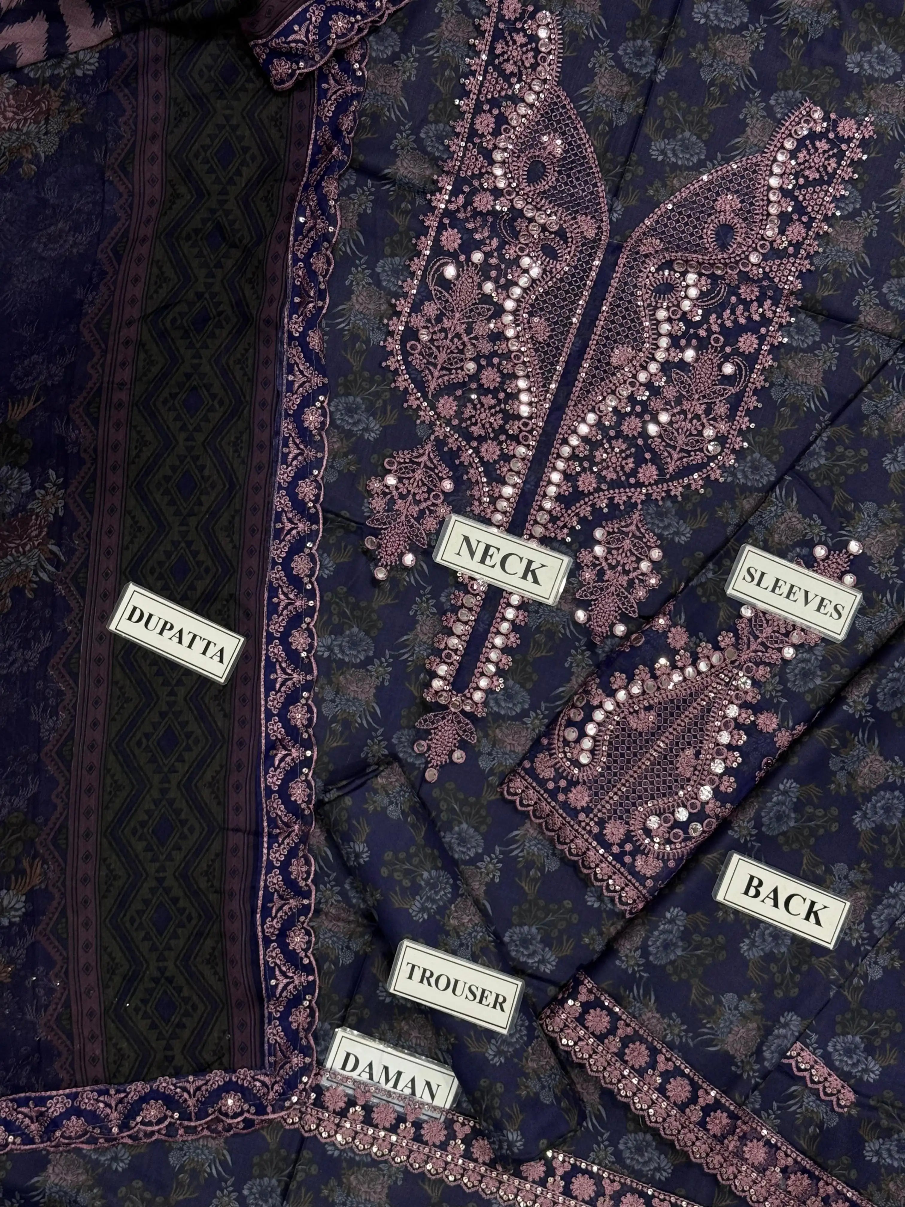 Mohagni Unstitch Lawn Collection ZCUS-1002