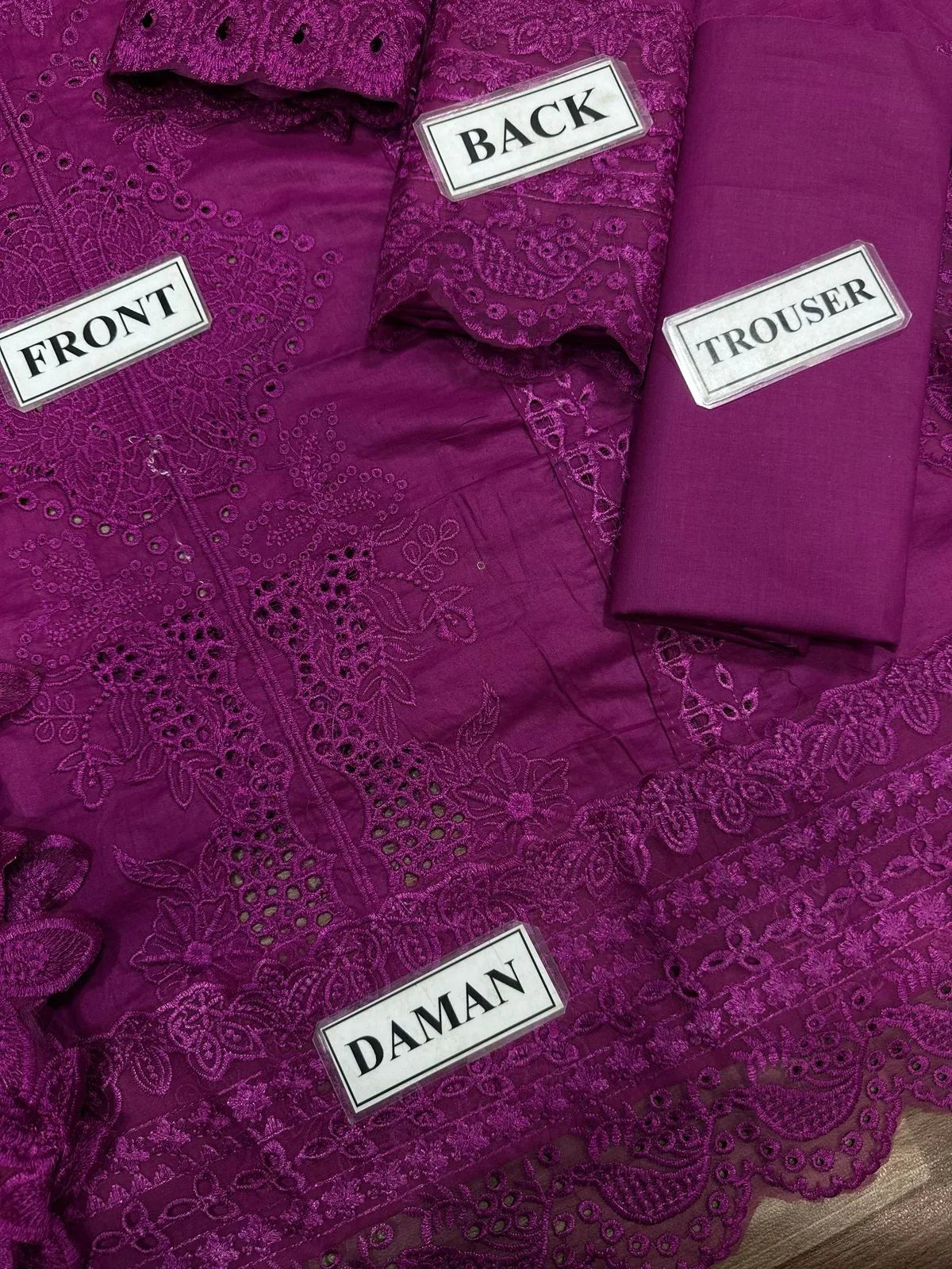 Qalamkar Unstitch Chikenkari Collection