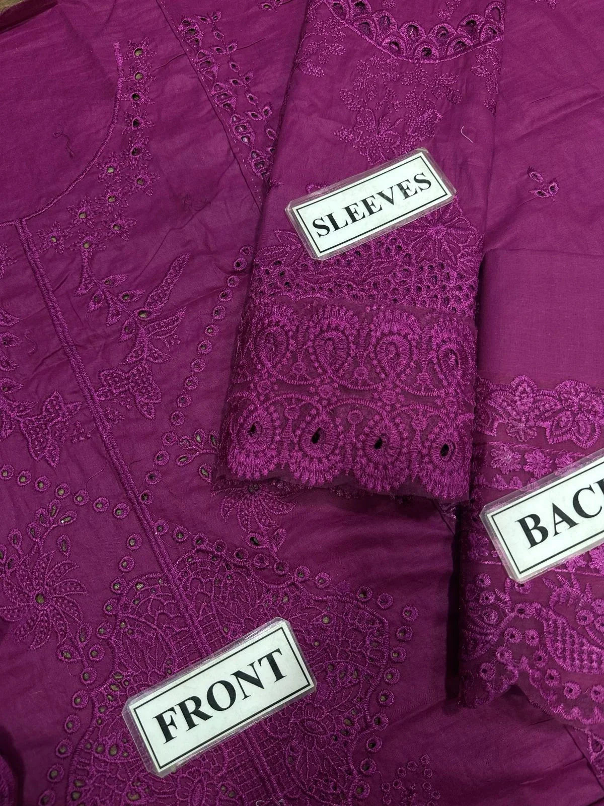 Qalamkar Unstitch Chikenkari Collection