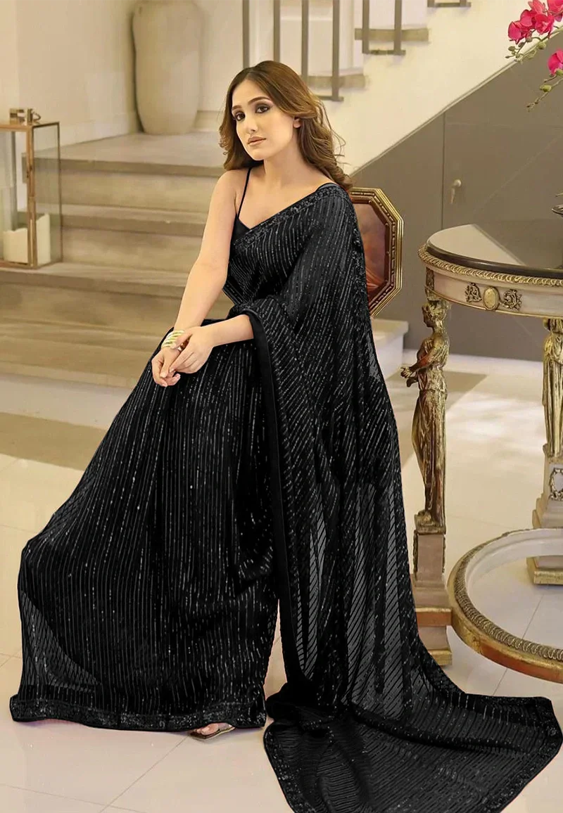 Saba Rajput Unstitched Chiffon Saree Collection